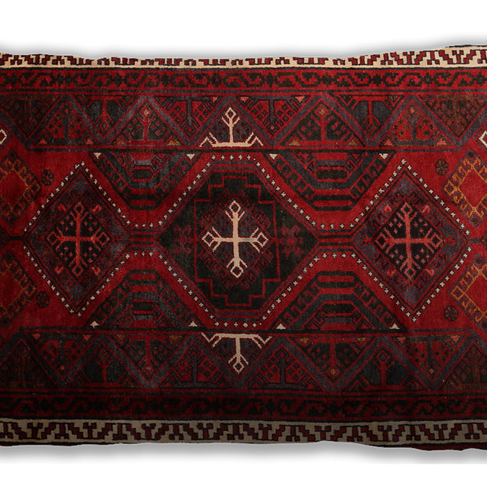 Traditional Classic Rectangular Tomato Red Lumbar Throw Pillow, 13 inch by 19 inch, lbtr1402