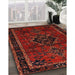 Machine Washable Traditional Tomato Red Rug in a Family Room, wshtr1403