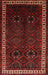 Machine Washable Traditional Tomato Red Rug, wshtr1404