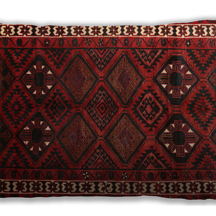 Traditional Classic Rectangular Tomato Red Lumbar Throw Pillow, 13 inch by 19 inch, lbtr1404