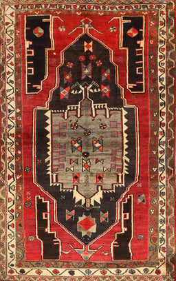 Machine Washable Traditional Tomato Red Rug, wshtr1405