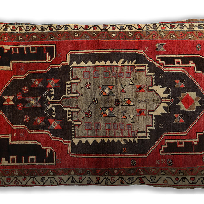 Traditional Classic Rectangular Tomato Red Lumbar Throw Pillow, 13 inch by 19 inch, lbtr1405