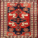 Square Traditional Orange Salmon Pink Persian Rug, tr1406