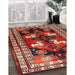 Traditional Orange Salmon Pink Persian Rug in Family Room, tr1406