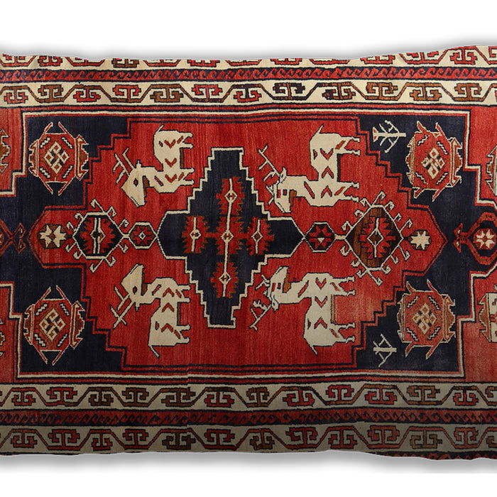 Traditional Classic Rectangular Orange Salmon Pink Lumbar Throw Pillow, 13 inch by 19 inch, lbtr1406