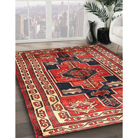 Traditional Orange Salmon Pink Persian Rug, tr1408