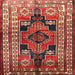 Square Traditional Orange Salmon Pink Persian Rug, tr1408