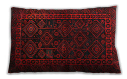 Traditional Classic Rectangular Charcoal Black Lumbar Throw Pillow, 13 inch by 19 inch, lbtr1409