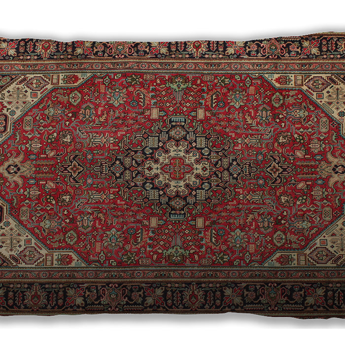 Traditional Classic Rectangular Saffron Red Lumbar Throw Pillow, 13 inch by 19 inch, lbtr140