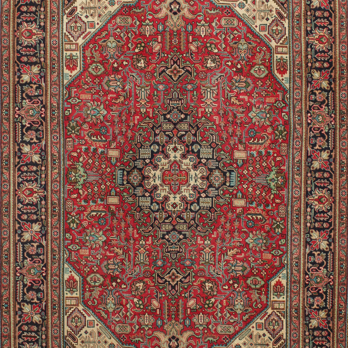 Machine Washable Traditional Saffron Red Rug, wshtr140