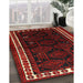 Machine Washable Traditional Dark Brown Rug in a Family Room, wshtr1410