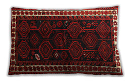 Traditional Classic Rectangular Dark Brown Lumbar Throw Pillow, 13 inch by 19 inch, lbtr1410