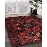 Traditional Crimson Red Persian Rug, tr1411