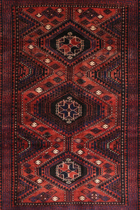 Machine Washable Traditional Crimson Red Rug, wshtr1411