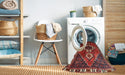 Machine Washable Traditional Sienna Brown Rug in a Washing Machine, wshtr1412