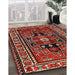 Machine Washable Traditional Dark Almond Brown Rug in a Family Room, wshtr1415