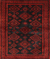 Machine Washable Traditional Tomato Red Rug, wshtr1416