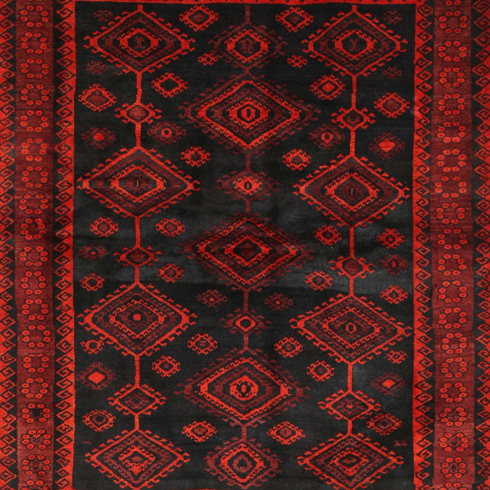 Machine Washable Traditional Tomato Red Rug, wshtr1416