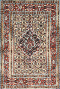 Machine Washable Traditional Tan Brown Rug, wshtr1418