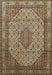 Traditional Metallic Gold Medallion Rug, tr141