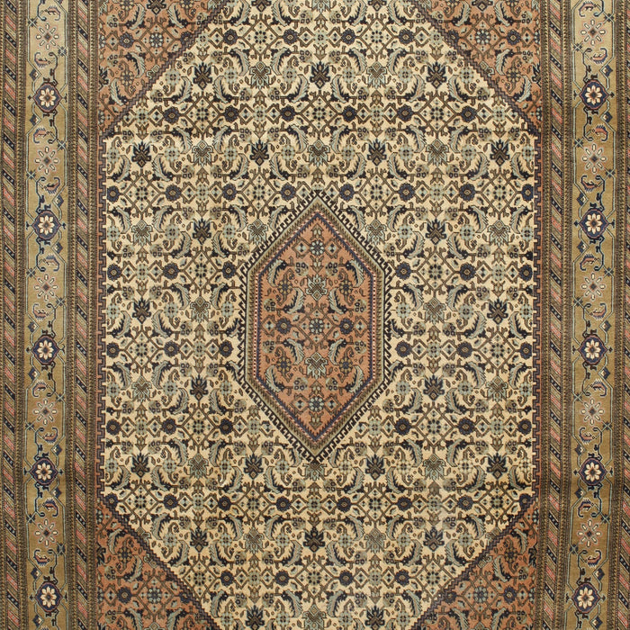 Machine Washable Traditional Metallic Gold Rug, wshtr141