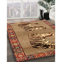 Traditional Gold Persian Rug, tr1421