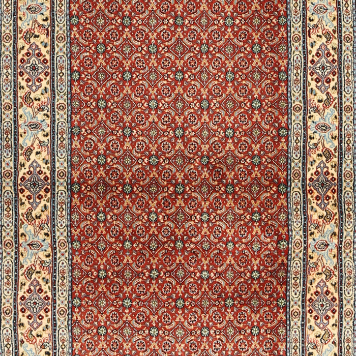 Machine Washable Traditional Tomato Red Rug, wshtr1422