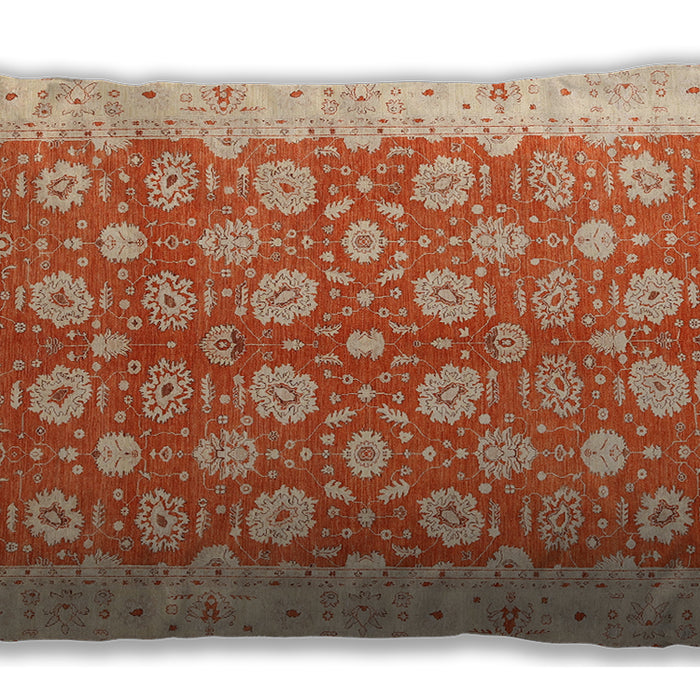 Traditional Classic Rectangular Brown Lumbar Throw Pillow, 13 inch by 19 inch, lbtr1423
