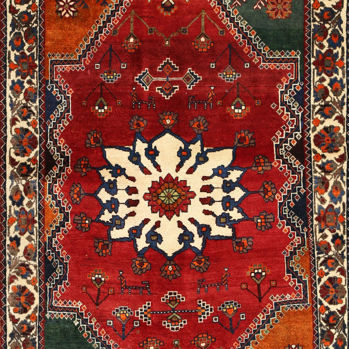 Machine Washable Traditional Tomato Red Rug, wshtr1424