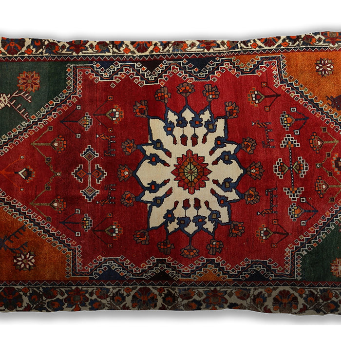 Traditional Classic Rectangular Tomato Red Lumbar Throw Pillow, 13 inch by 19 inch, lbtr1424