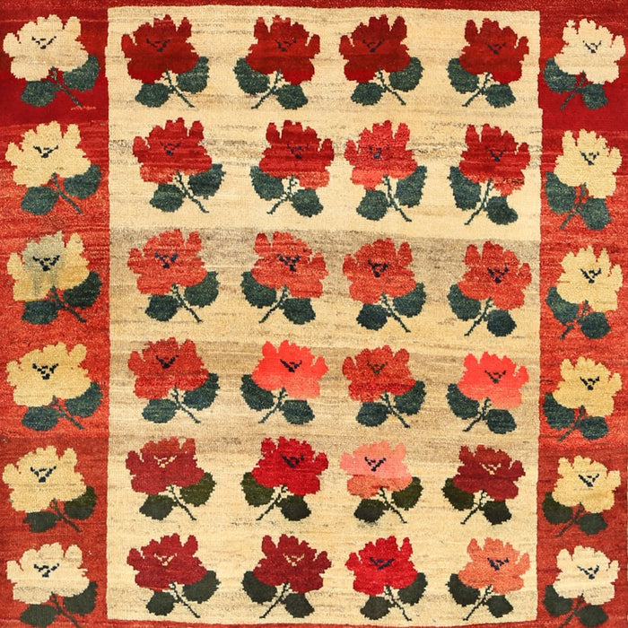 Machine Washable Traditional Red Rug, wshtr1425