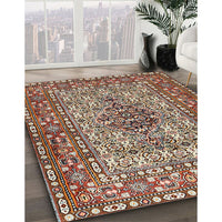 Traditional Light French Beige Brown Persian Rug, tr1426