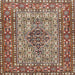 Square Traditional Light French Beige Brown Persian Rug, tr1426