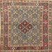 Square Traditional Light French Beige Brown Persian Rug, tr1428