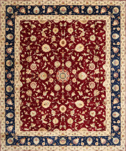 Machine Washable Traditional Saffron Red Rug, wshtr1429