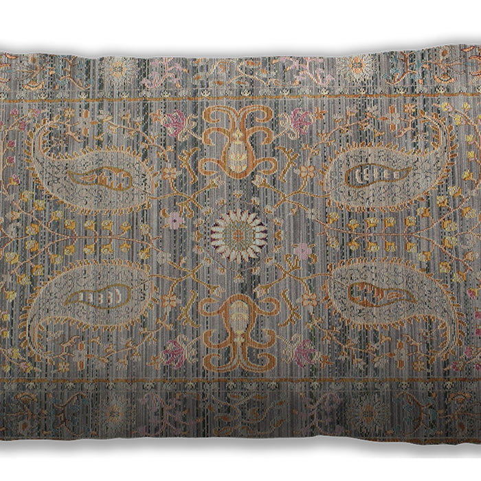 Traditional Classic Rectangular Dark Almond Brown Lumbar Throw Pillow, 13 inch by 19 inch, lbtr142