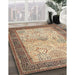 Machine Washable Traditional Sienna Brown Rug in a Family Room, wshtr1430