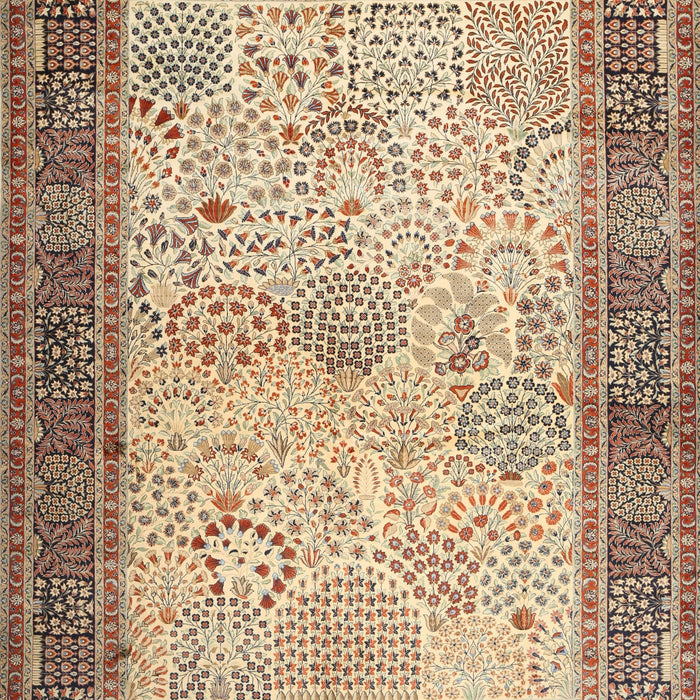 Machine Washable Traditional Sienna Brown Rug, wshtr1430