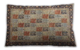 Traditional Classic Rectangular Sepia Brown Lumbar Throw Pillow, 13 inch by 19 inch, lbtr1431