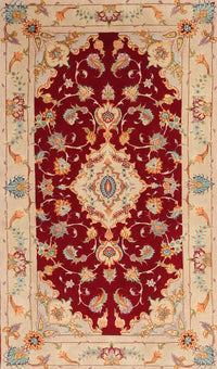 Machine Washable Traditional Red Rug, wshtr1432