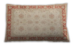 Traditional Classic Rectangular Deep Peach Orange Lumbar Throw Pillow, 13 inch by 19 inch, lbtr1433