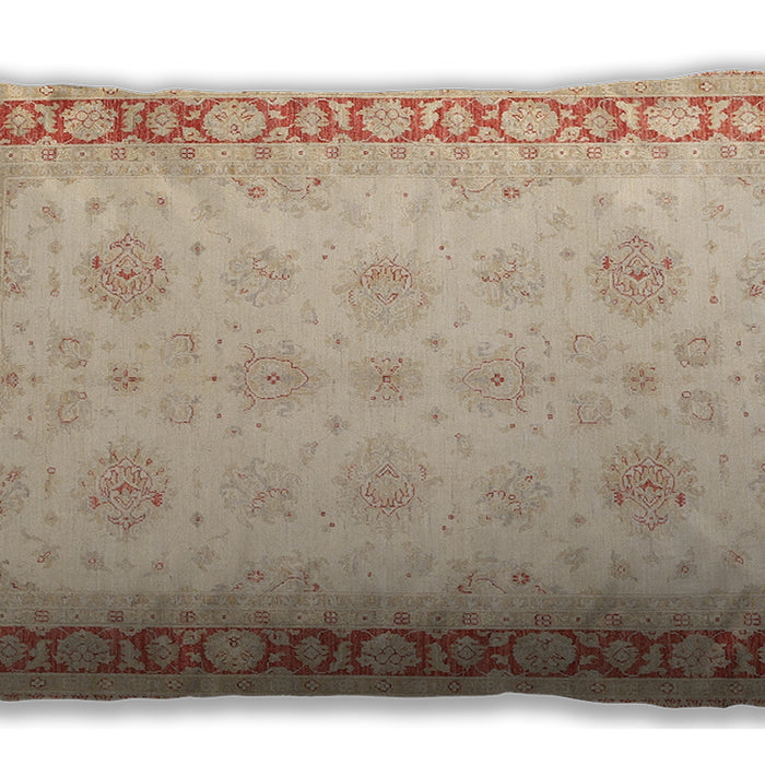 Traditional Classic Rectangular Deep Peach Orange Lumbar Throw Pillow, 13 inch by 19 inch, lbtr1433