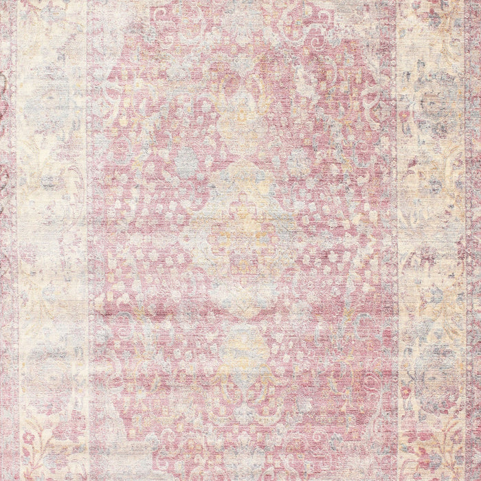 Machine Washable Traditional Gold Rug, wshtr1435