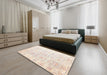 Machine Washable Traditional Gold Rug in a Bedroom, wshtr1437