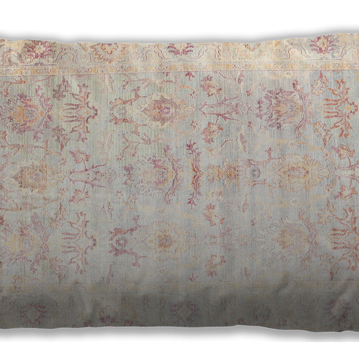 Traditional Classic Rectangular Golden Silk Gold Lumbar Throw Pillow, 13 inch by 19 inch, lbtr1437
