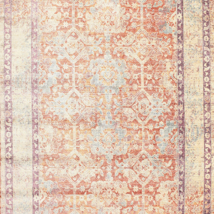 Machine Washable Traditional Wheat Beige Rug, wshtr1439