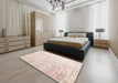 Machine Washable Traditional Gold Rug in a Bedroom, wshtr1440