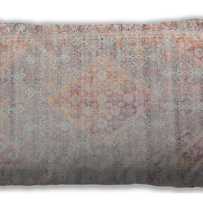 Traditional Classic Rectangular Tan Brown Lumbar Throw Pillow, 13 inch by 19 inch, lbtr1441