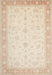 Traditional Navajo White Gold Persian Rug, tr1443