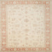 Square Traditional Navajo White Gold Persian Rug, tr1443